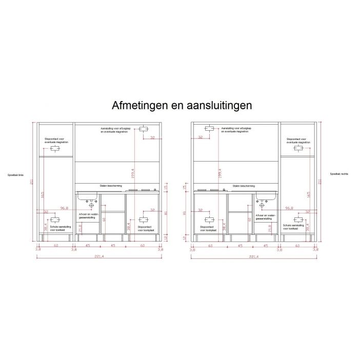 Mini Keuken Compleet Met Apparatuur 3 Laden Kitchenettesdirect Nl