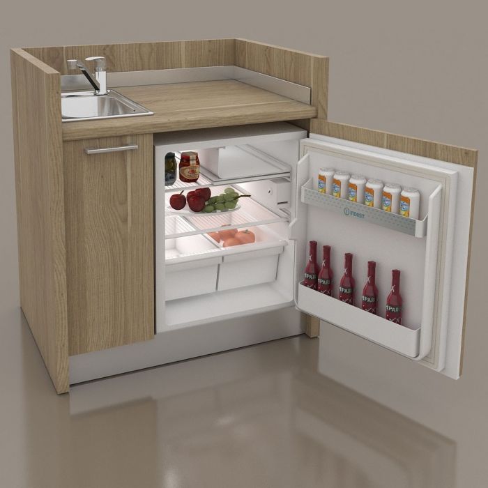 Mini Keuken Keukenblok 100 Cm Kitchenettesdirect Nl