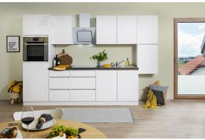 Complete greeploze keuken van Meister in hoogglans wit 