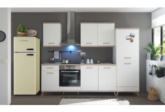 Meister Retro keuken Premium - 330cm - wit - inclusief apparatuur