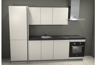 EasyConcept Greeploze rechte keuken 270 cm breed met koelkast en oven