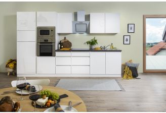 Complete keuken Meister 330cm in hoogglans wit