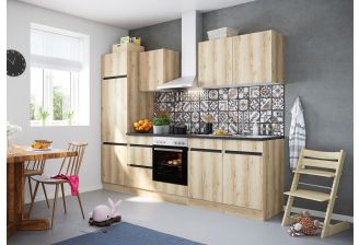 Klick k2742e keuken met apparatuur wild eiken 270 cm met oven en kookplaat