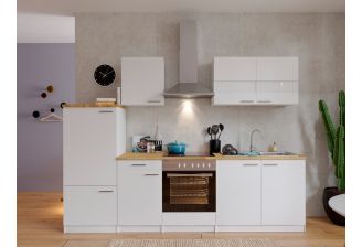 Meister Complete keuken 270cm wit met keukenapparatuur witte fronten