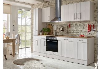 Landelijke keuken wit met houten details van Meister