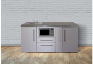 keukenblok Stengel MPM180A RVS met magnetron en koelkast